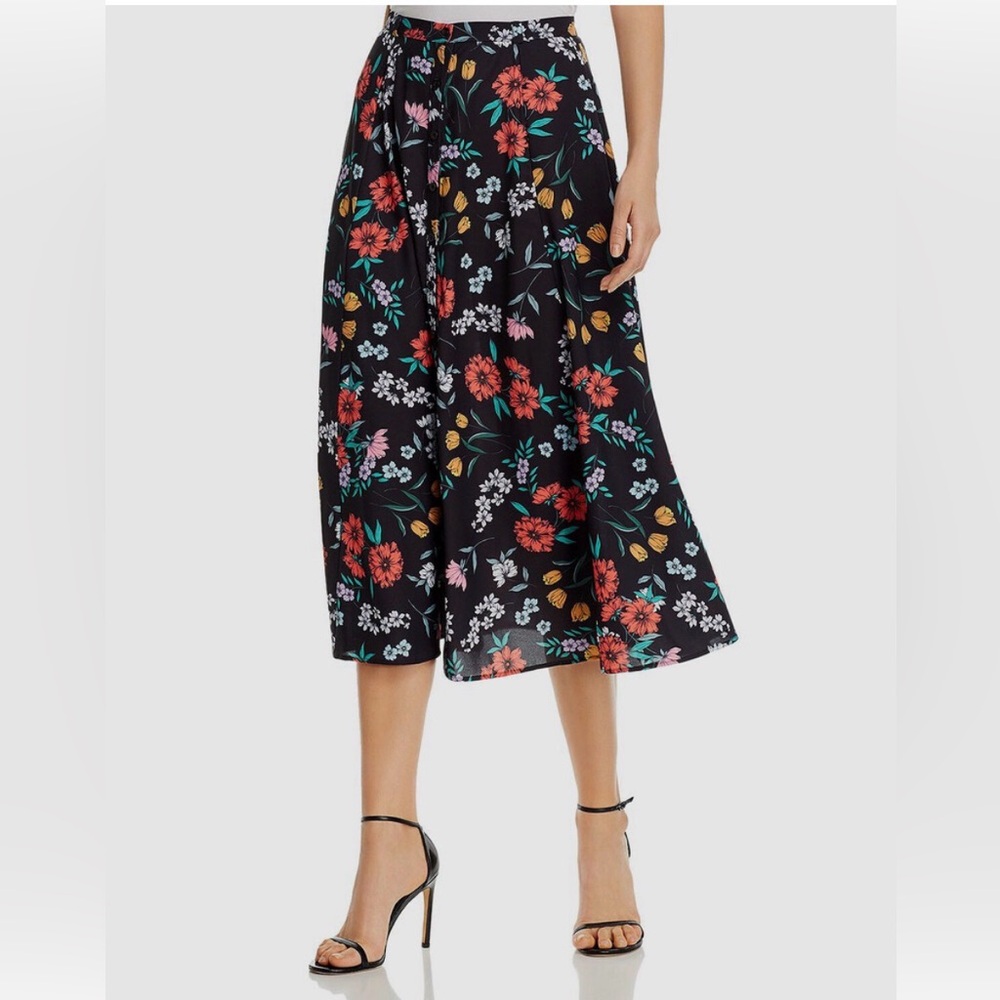 Yumi Kim Trinity Floral Print Midi Skirt | Black | Size M - NWOT